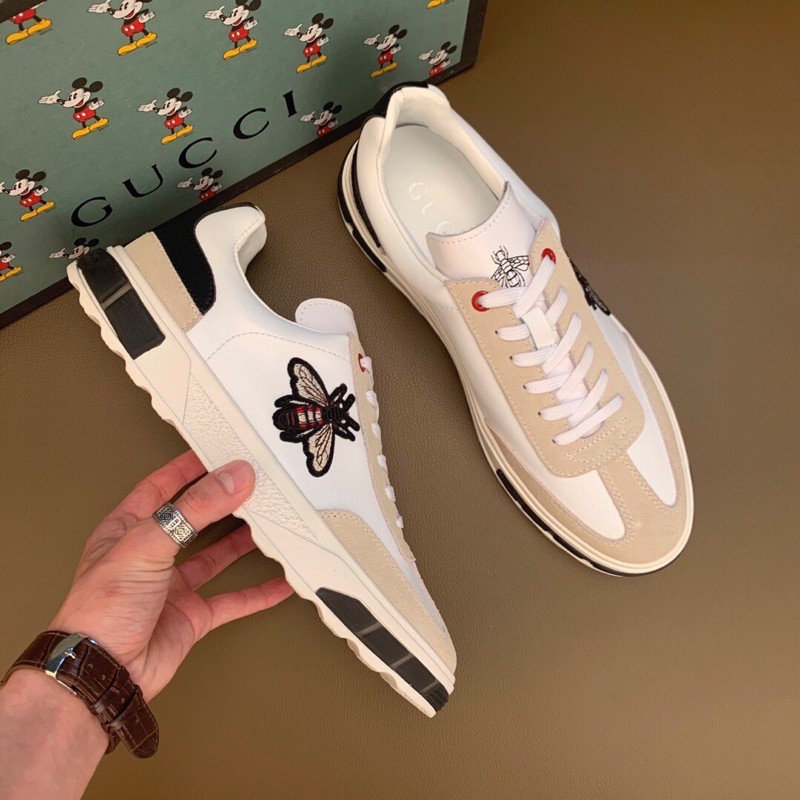 Giày thể thao/sneaker nam Gucci GG da thật cao cấp mẫu mới phong cách