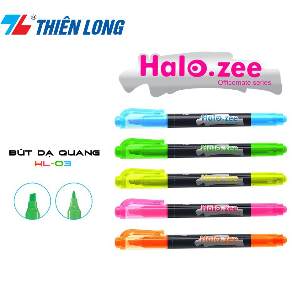 [Bb113]  Bút Dạ quang đãng hai Đầu Halozee HL-03 20