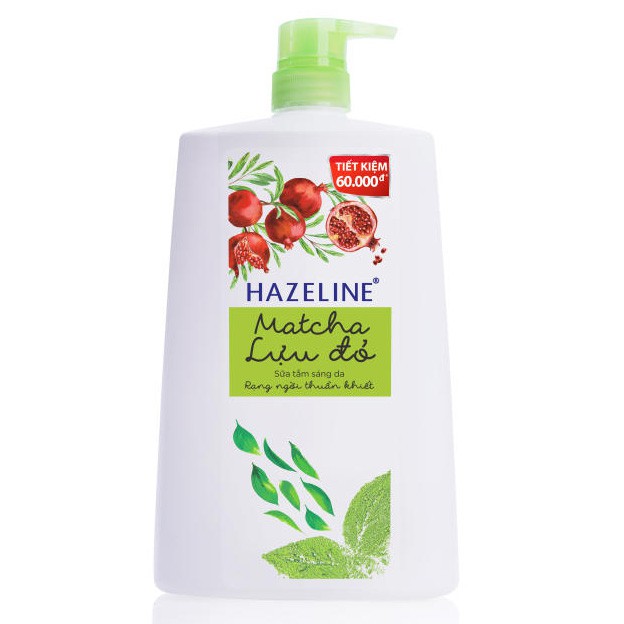 SỮA TẮM MATCHA LỰU ĐỎ 1.2KG CỦA HAZELINE