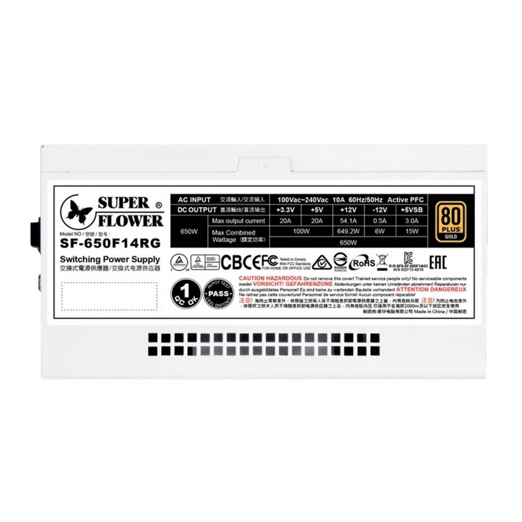 [Mã SKAMSALE03 giảm 10% đơn 200k] Psu máy tính Super Flower LEADEX III Gold ARGB 650W Black/White