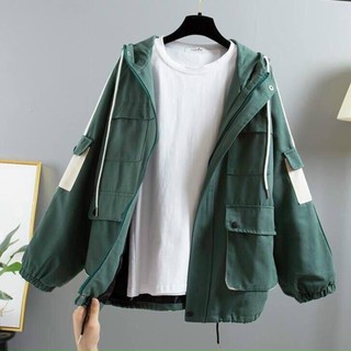 Áo khoác kaki nam nữ 6 túi hộp 2 lớp form rộng thoải mái