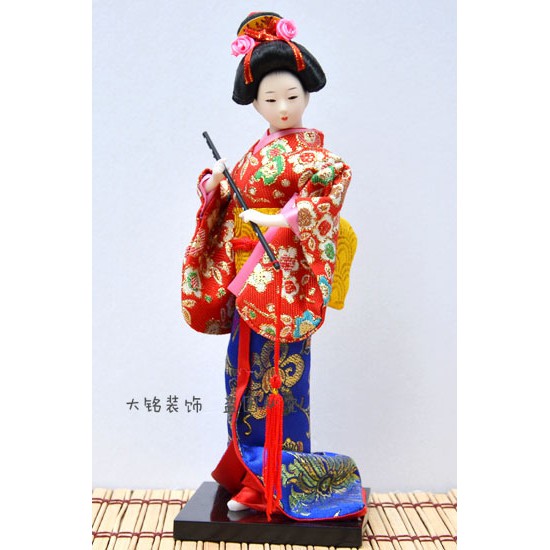 Búp Bê Geisha Mặc Kimono Nhật Bản Trang Trí