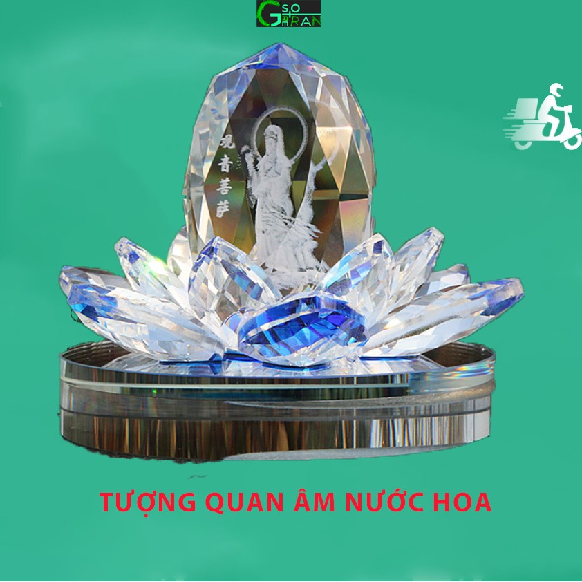 Tượng quan âm nước hoa cao cấp để taplo xe hơi, phòng khách, phòng làm việc [ tặng kèm nước hoa] - Tuong Phat Quan Am De