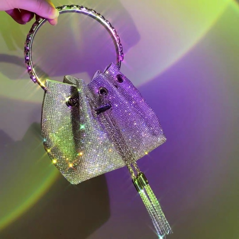 Order 🌸 Túi xách bling đá bạc mini size 16cm
