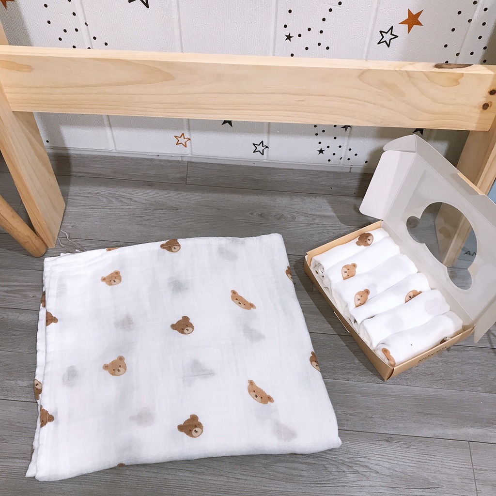 Khăn tắm sợi tre organic mochee 1mx1m2 siêu mềm