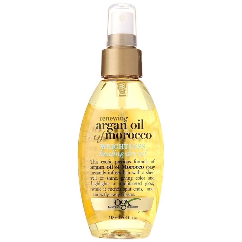 Xịt dưỡng tóc OGX Renewing Argan oil of Morocco weightless Healing Dry oil - 118ml