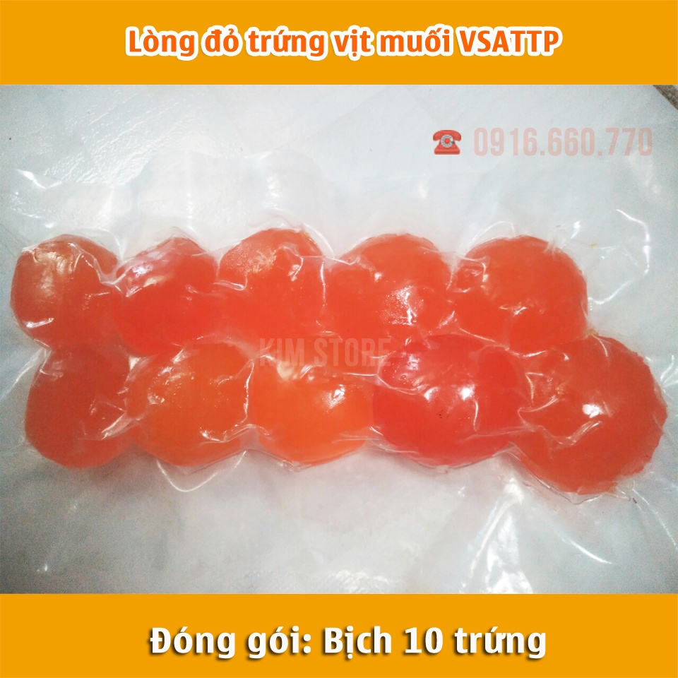 Lòng đỏ trứng muối đạt chuẩn VSATTP, 10-20 trứng/ bịch