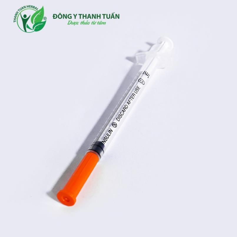 HỘP 100 cây BƠM KIM TIÊM TIỂU ĐƯỜNG INSULIN 1CC 1ML 100iu  VINAHANKOOK