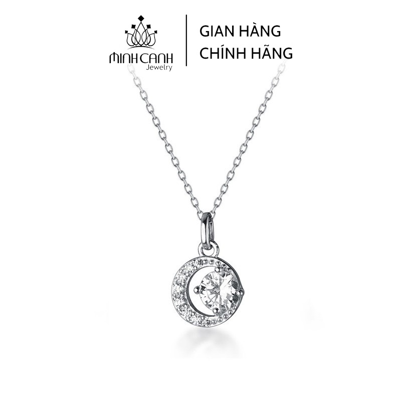 Dây Chuyền Bạc Mặt Trăng Đá Tròn Minh Canh Jewelry