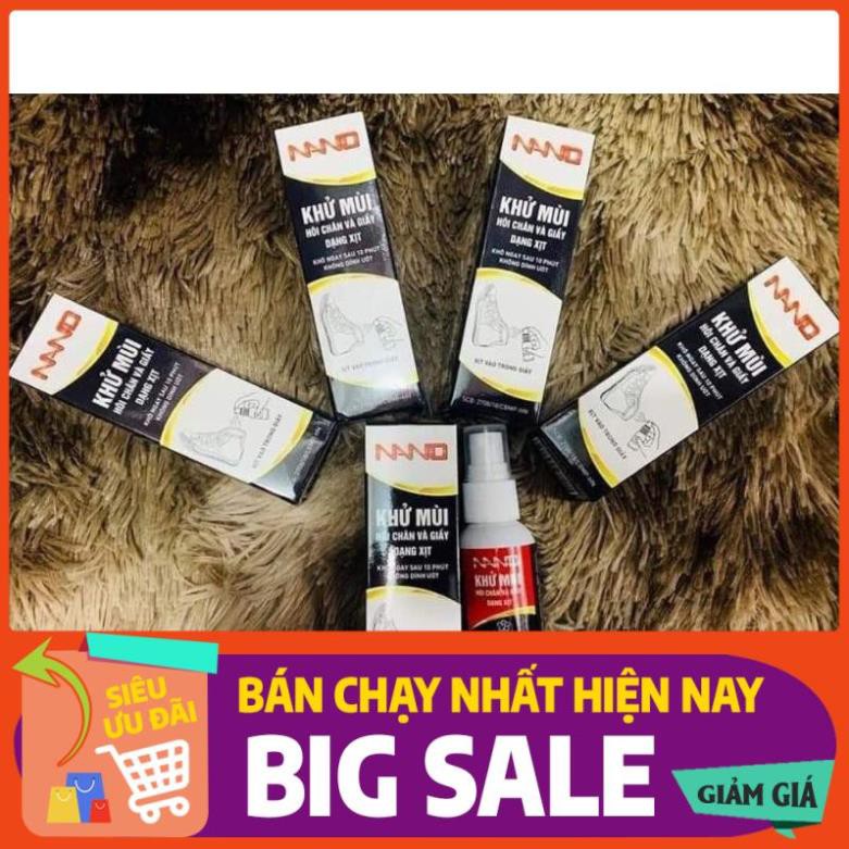 Xịt khử mùi hôi chân nano, xịt mũ bảo hiểm- Khử mùi hôi giày, hôi chân triệt để.