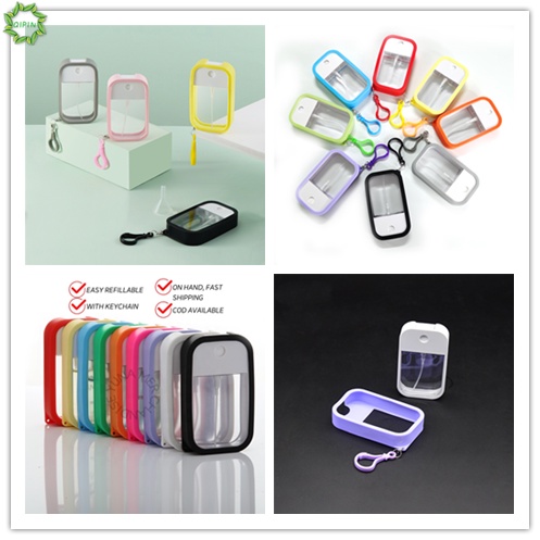 Lọ đựng cồn rửa tay rỗng mini 38 / 50ml có móc khóa tiện lợi cho du lịch