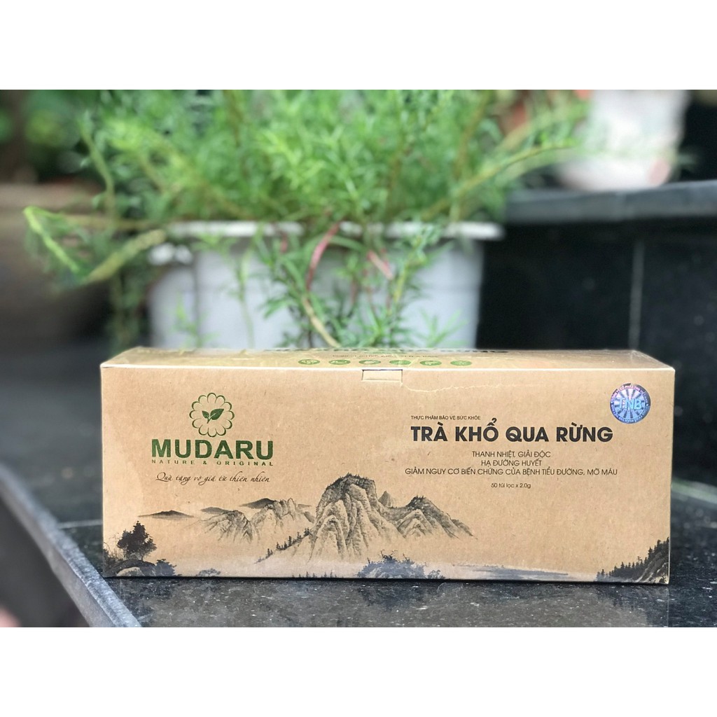 Trà Khổ Qua Rừng Mudaru- 50 túi lọc- Giải độc- Mát Gan- Trị Tiểu Đường