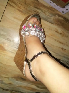 [ Hàng order 5 ngày] sandal đế xuồng đính đá cao cấp