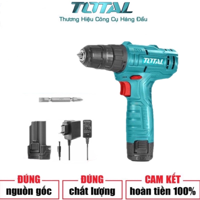 TOTAL Máy khoan pin Lithium 12V TDLI12415 & TDLI12428