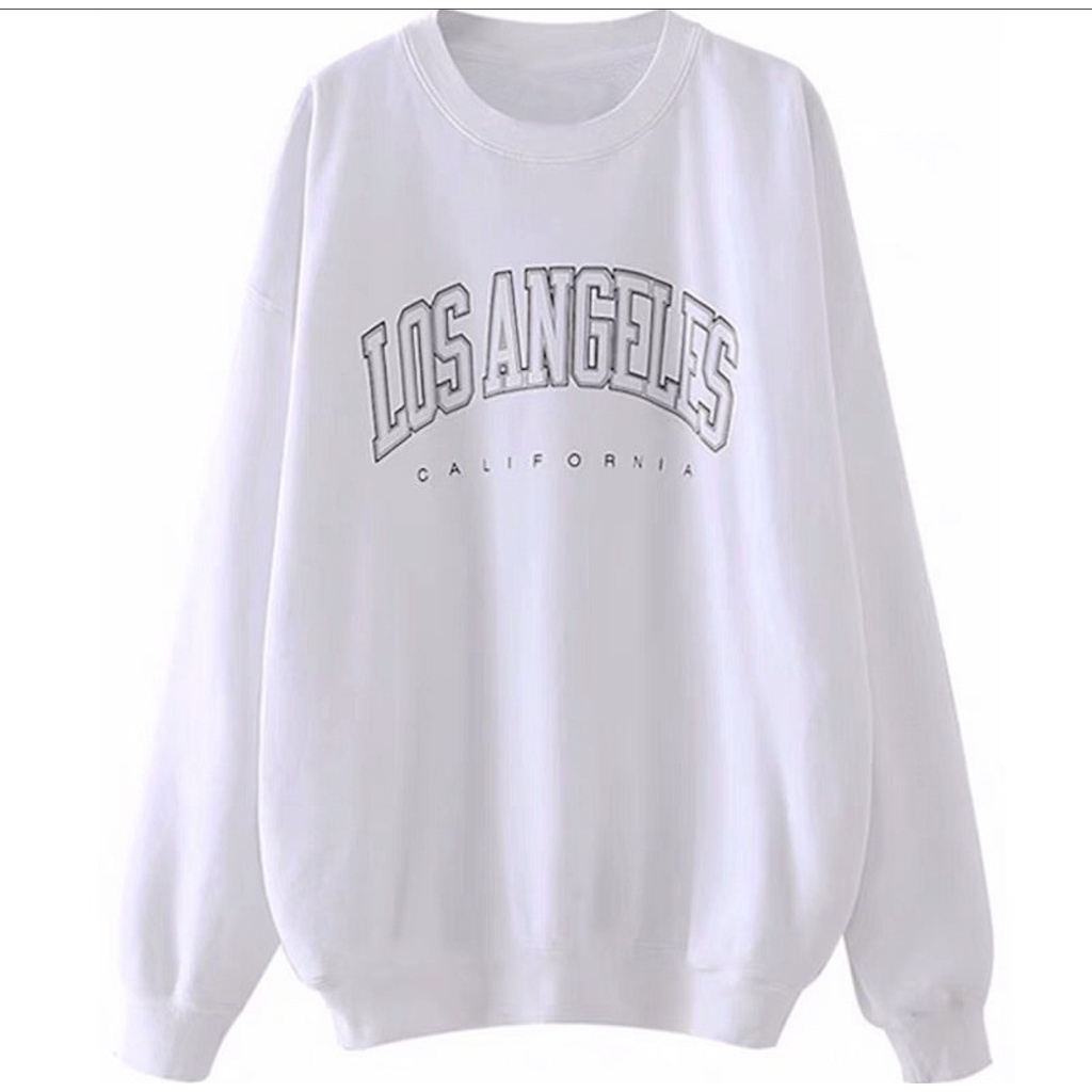 Áo Nỉ Nữ Form Rộng Los Angeles - BaoBao.Clothing [FREE SHIP] - Sweater tay dài LA phong cách cá tính, năng động | BigBuy360 - bigbuy360.vn