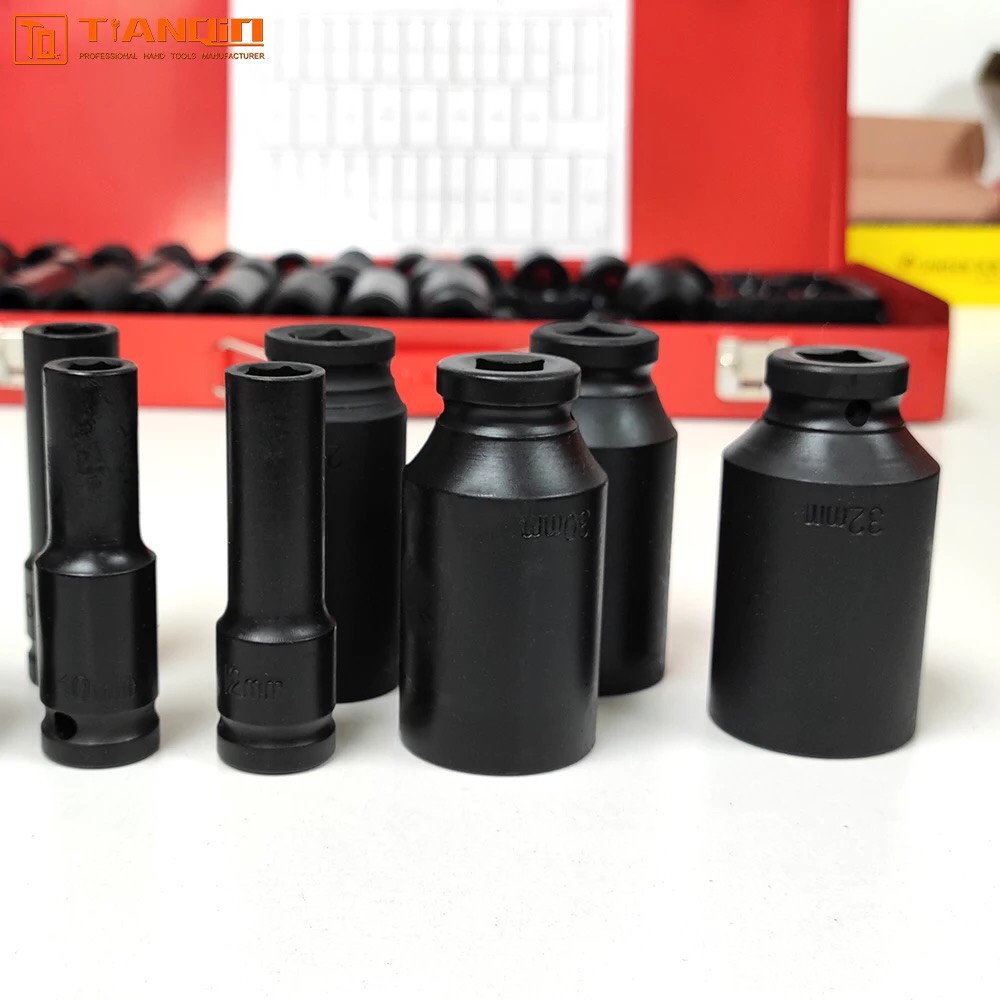 Bộ khẩu vặn ốc, bộ tuýp mở bulong 1/2 inch đen thép chrome vanadium 35 chi tiết, Kako