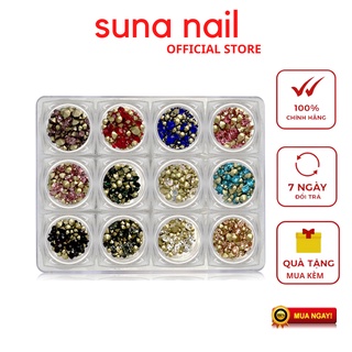 Đá chân nhọn gắn móng trang trí móng sét 12 màu