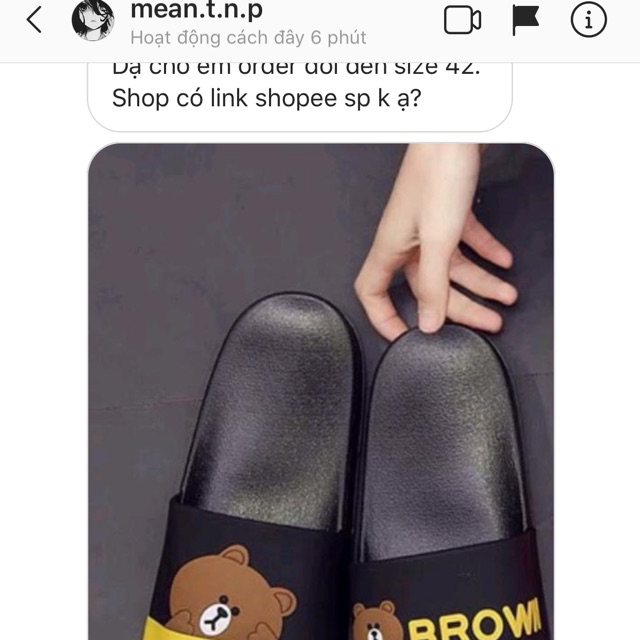 Dép gấu đen