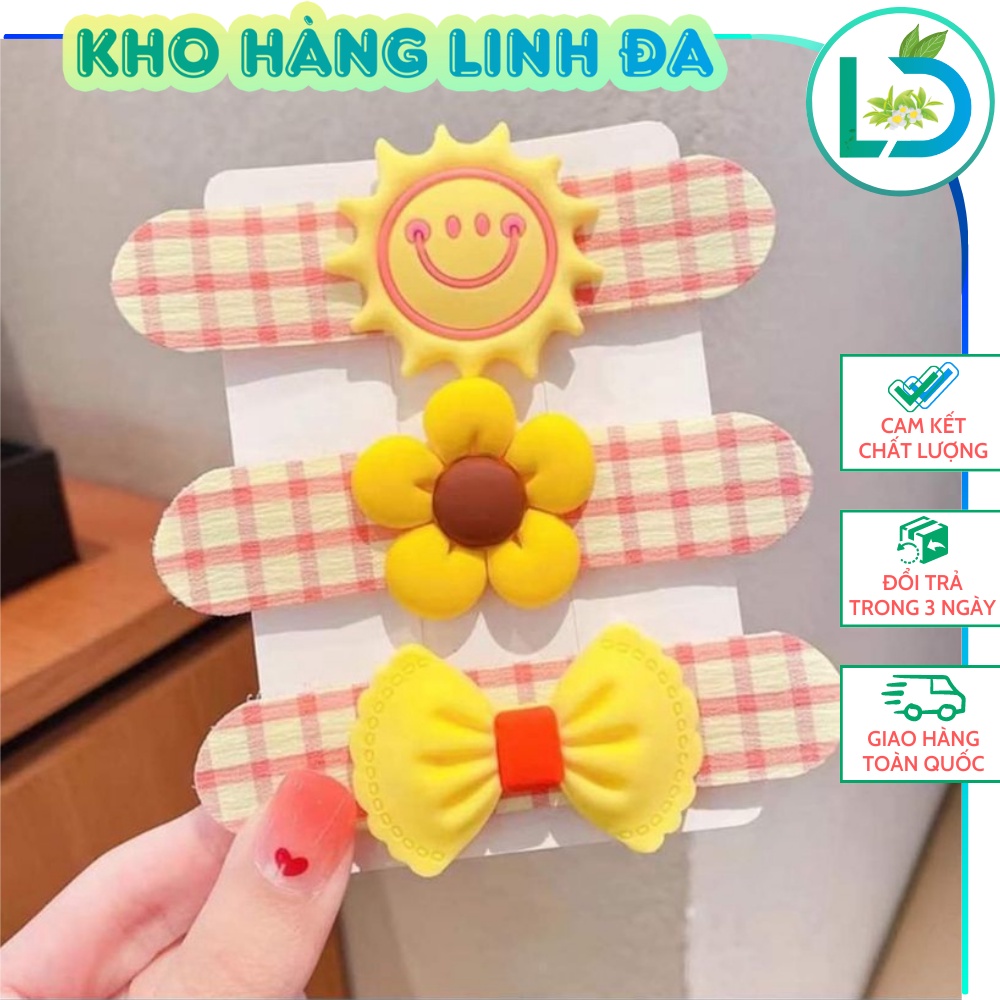 Set 3 bờm dán tóc cho bé ⚡ GIÁ SỐC ⚡ Miếng dán tóc siêu cute, xinh xắn cho bé gái, màu sắc đa dạng
