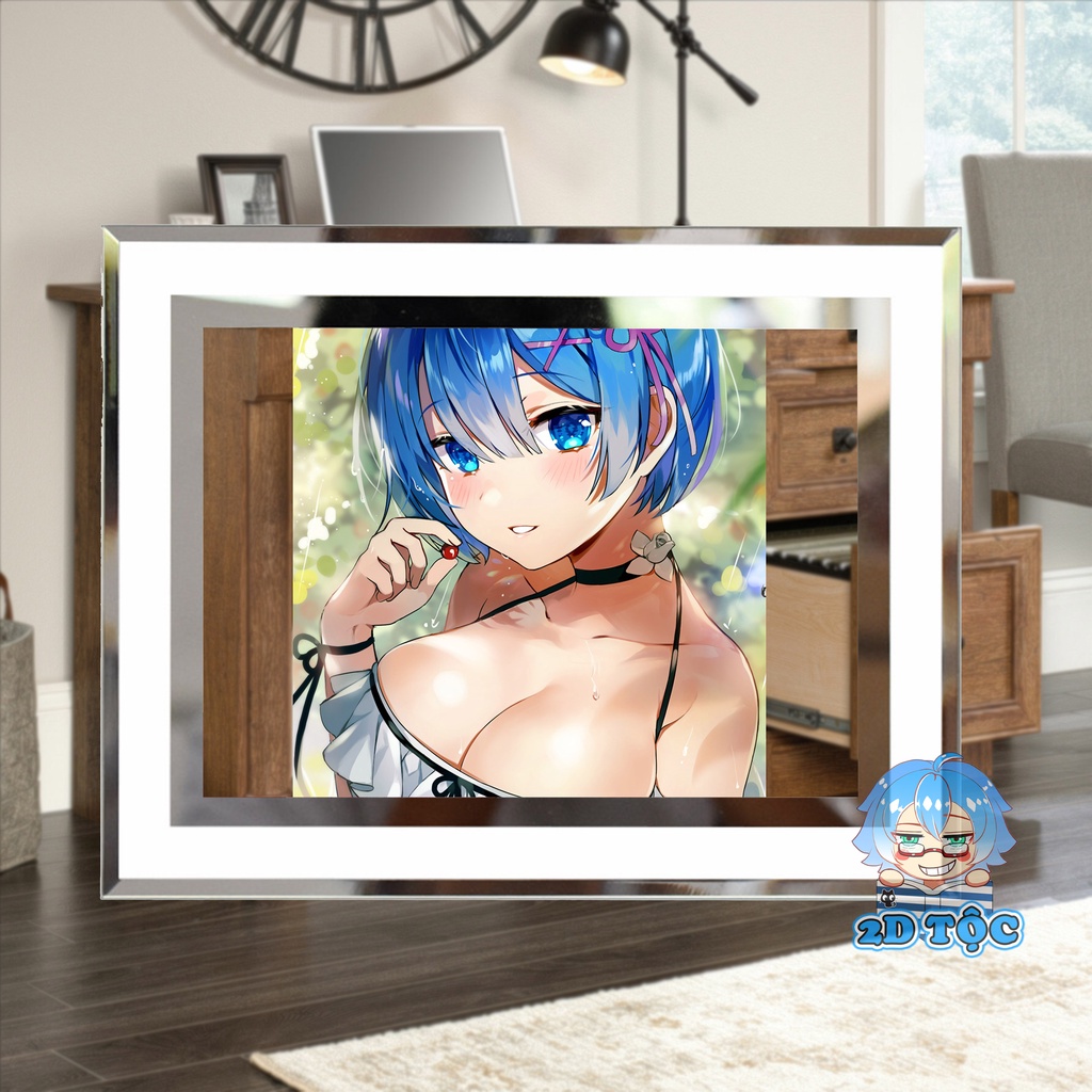 Khung ảnh kính Rem (11) Anime Light Novel Re:Zero by 2D Tộc Shop