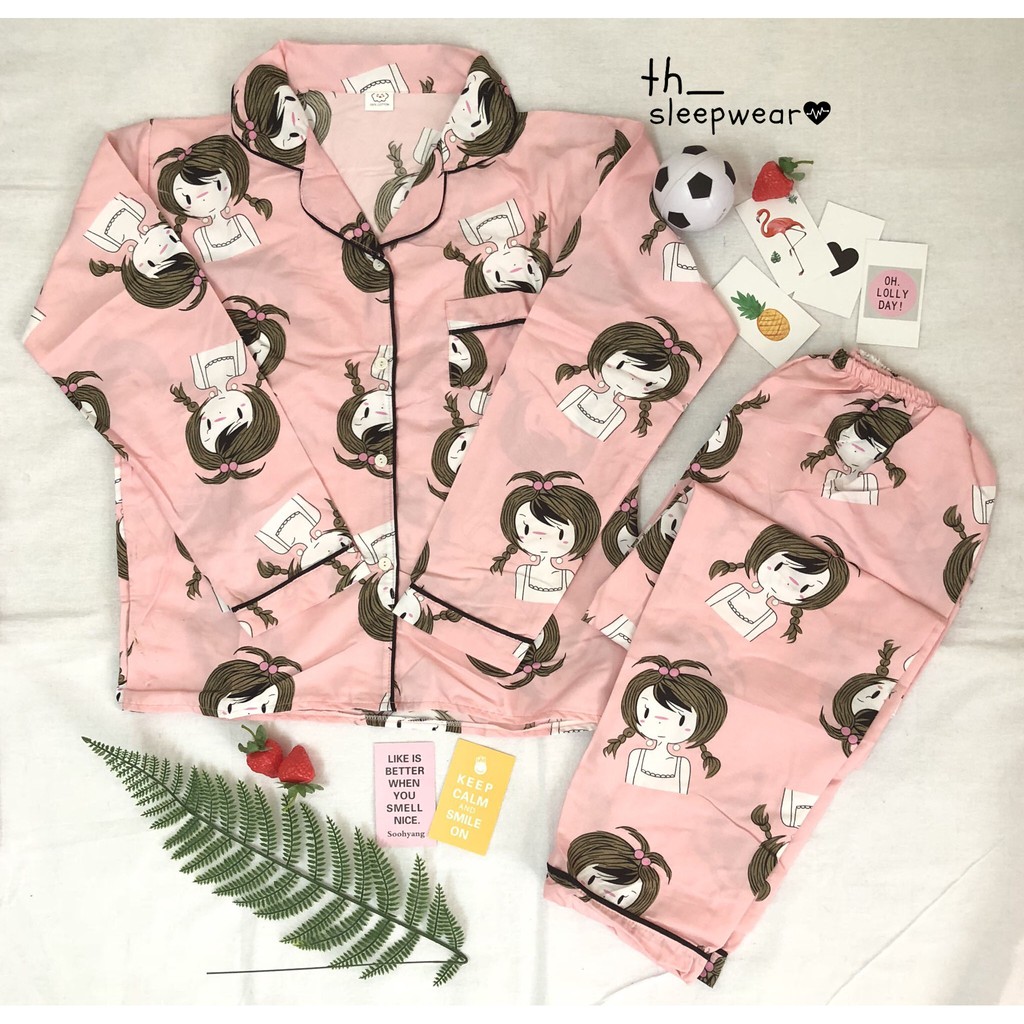 [Loại 1] Bộ Đồ Ngủ Pijama Tay Dài - Quần Dài (Kate) | BigBuy360 - bigbuy360.vn
