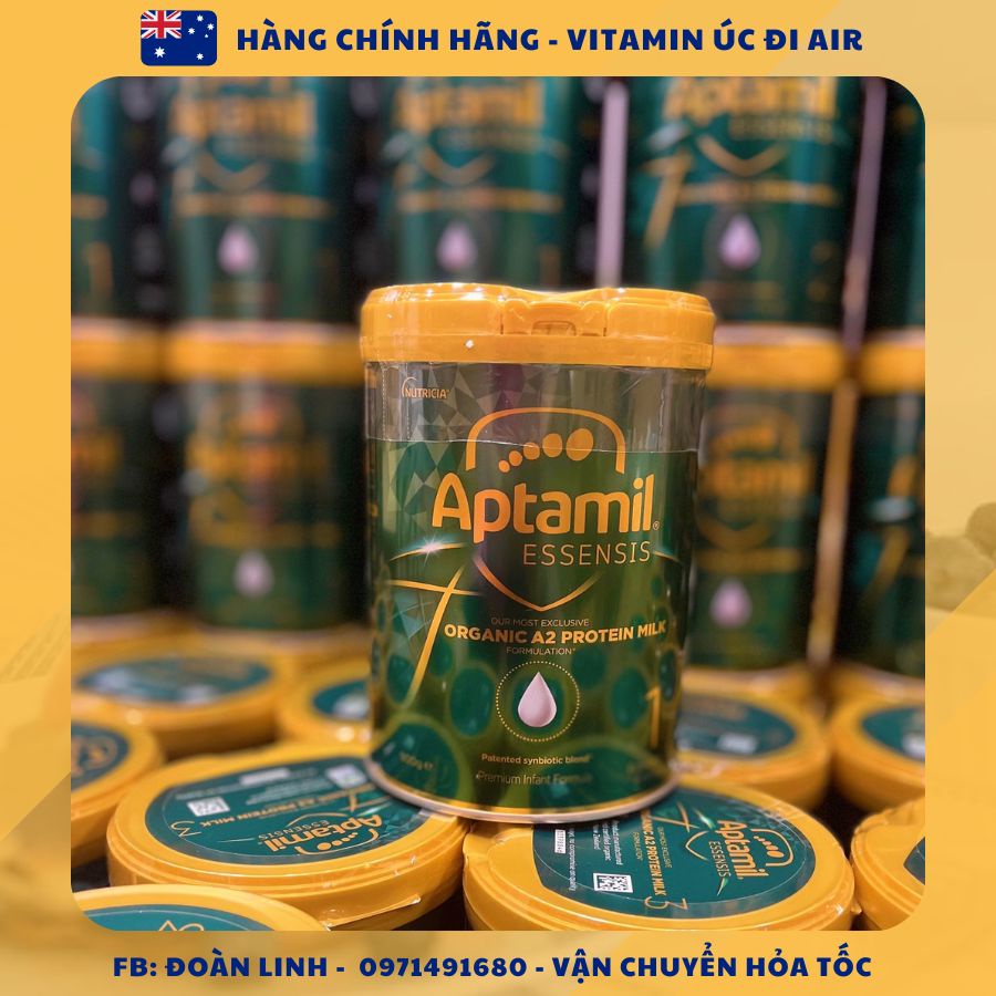 Sữa Aptamil Essensis Số 3, 2,1 Dòng Sữa Hữu Cơ Organic Tăng Đề Kháng Hộp 900G, Hàng úc đi air, Date xa