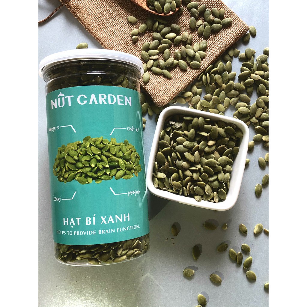 Nut Garden Hạt Bí Xanh Tách Vỏ Rang Giòn - Nhân Hạt Bí Được Nhập Khẩu Ấn Độ/Mông Cổ - 250gr, 500gr | WebRaoVat - webraovat.net.vn