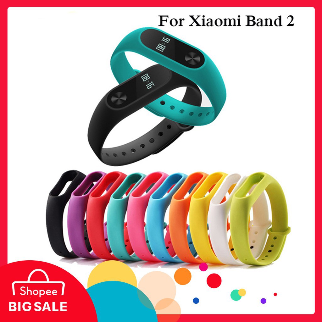 Dây silicon nhiều màu thay thế cho Xiaomi mi band 2
