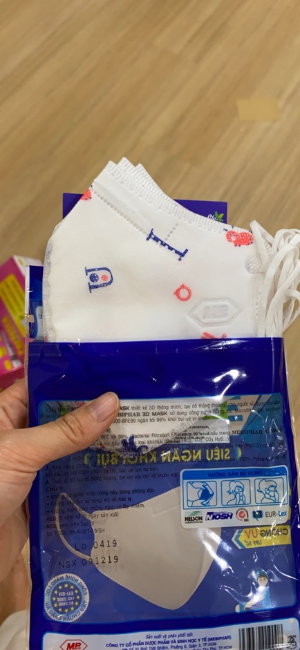 Khẩu trang cao cấp 3D 5 lớp 5 chiếc/ túi siêu mềm mại chống khuẩn chống bụi mịn ngăn chặn vi khuẩn virut và bụi PM2.5 | BigBuy360 - bigbuy360.vn