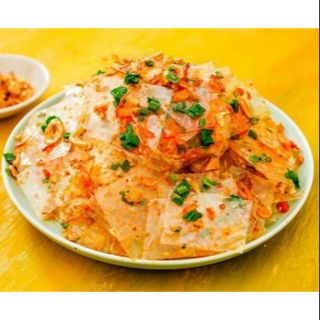 Bánh tráng mỡ hành nhà làm