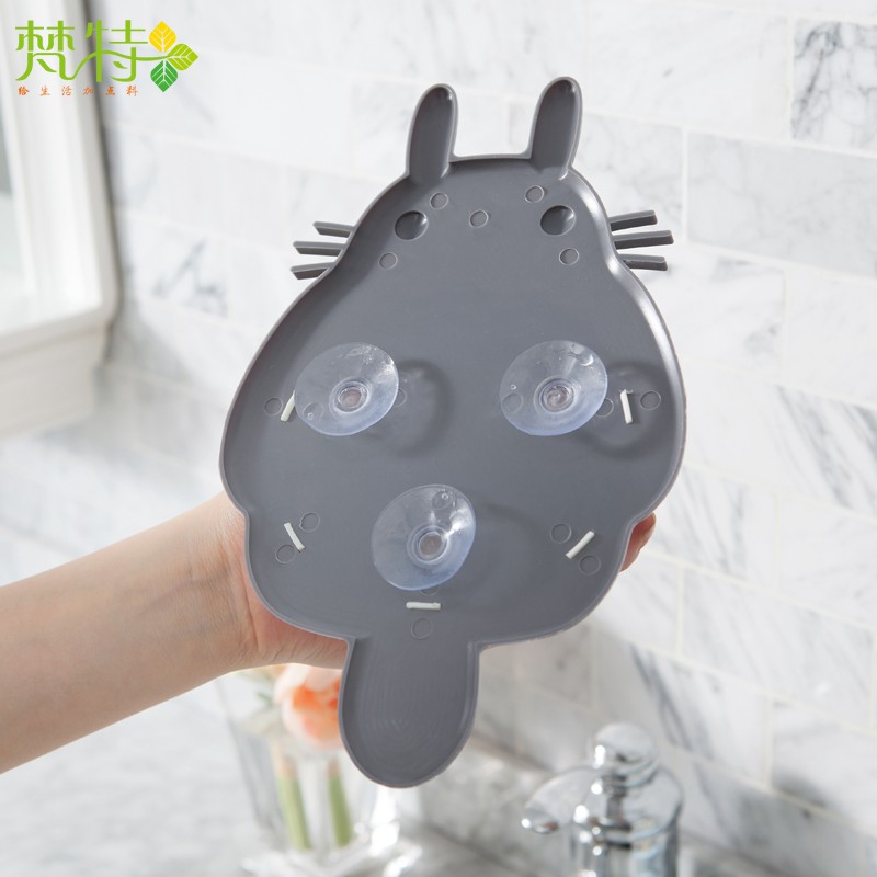 Hộp Đựng, Kệ Treo Bàn Chải TOTORO Siêu Cute, Hít Chân Không Tiện Dụng