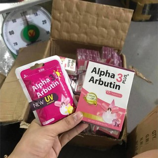 Viên bột kích trắng & chống nắng alpha arbutin 3 plus 10 viên/gói - thái lan