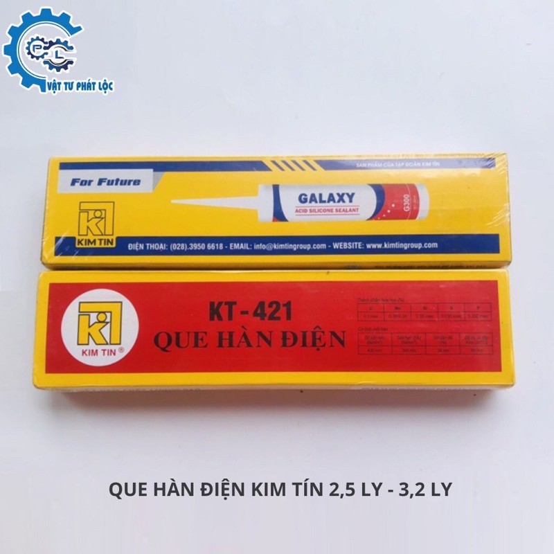 Que hàn điện Kim tín 2,5 ly và 3.2 ly