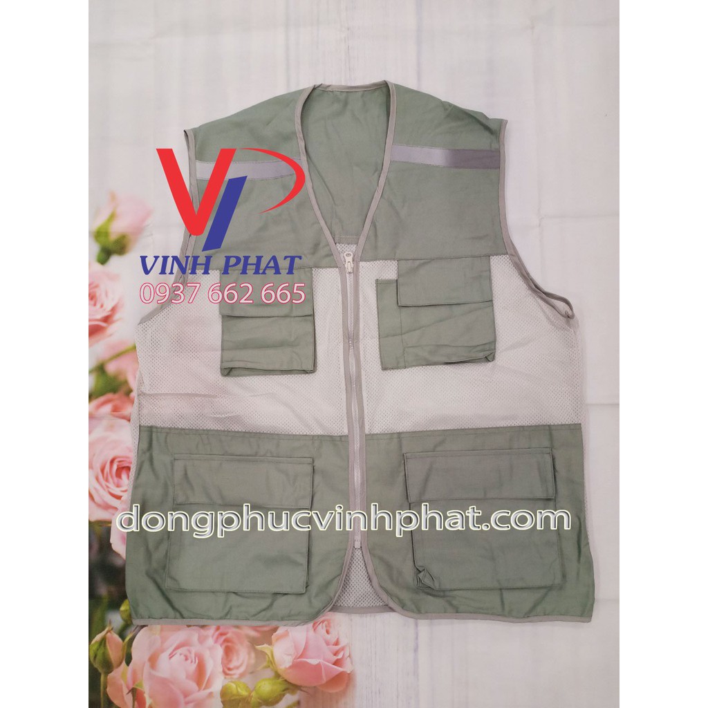 Áo bảo hộ lao động ghile kỹ sư phản quang, giá rẻ