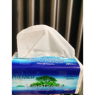 Khăn giấy lụa PREMIER VinaTissue 2 lớp gói 280 tờ