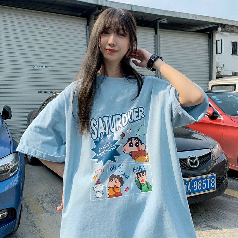 [Có size từ 20kg__90kg] [ 10 mẫu áo thun xanh nữ ] áo thun form rộng tay lỡ_ áo thun size s,m, l,x.AP27 | BigBuy360 - bigbuy360.vn