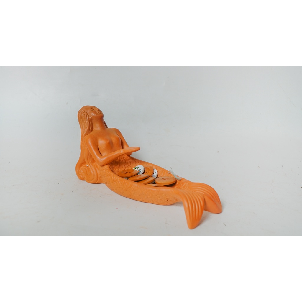 Đồ Đốt Nhang Trầm Không Tăm Đất Nung - Nàng Tiên Cá - TH14