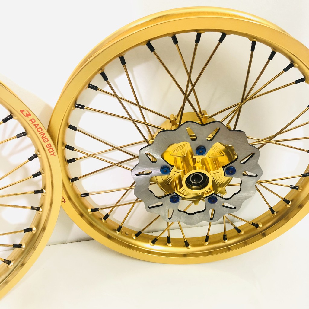 Bộ Bánh Căm EXCITER 1325/150 Nhập Khẩu Cao Cấp_Màu Vàng Gold_Motorsaigon