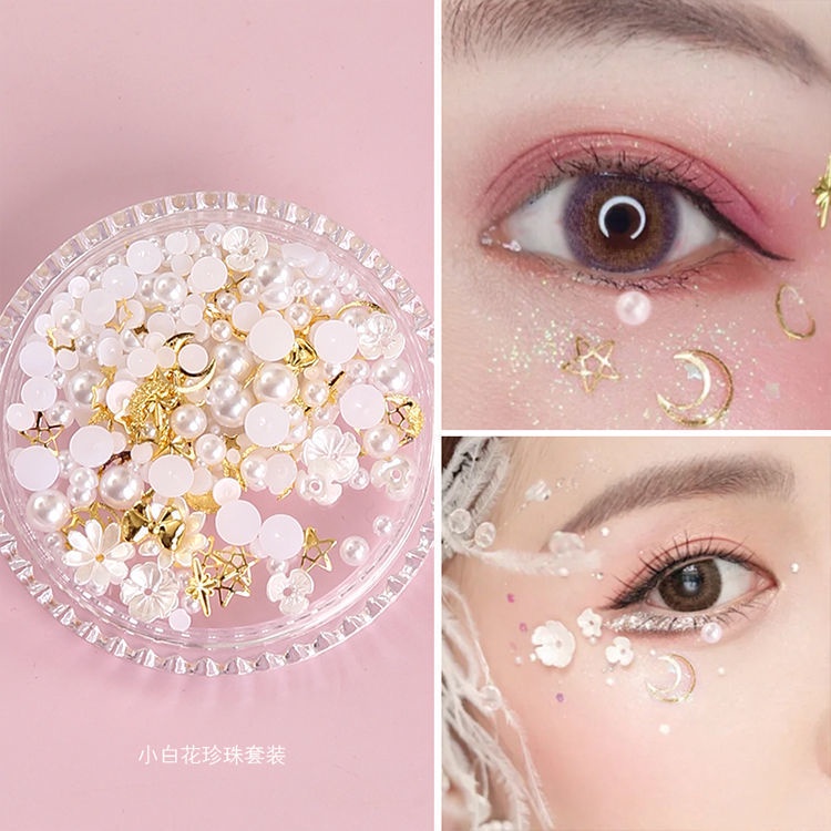 Miếng Dán Trang Điểm Mắt Lấp Lánh Tạo Hiệu Ứng Kim Cương Sáng Bóng