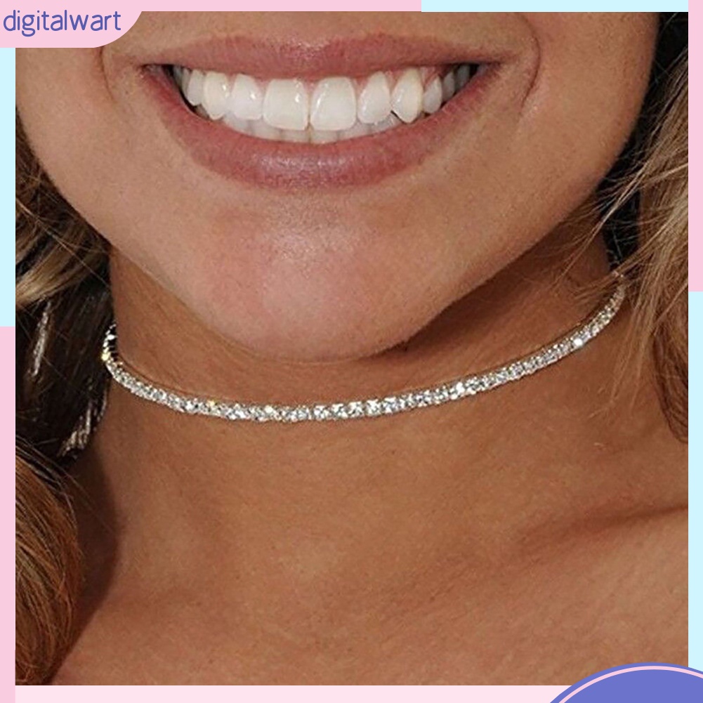 Vòng cổ choker đính đá quý nhân tạo lấp lánh sang trọng thời trang dành cho nữ