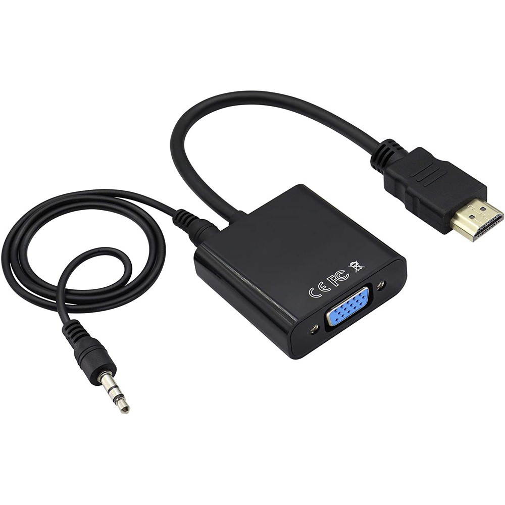 Cáp chuyển đổi HDMI VGA - Micro HDMI VGA có Audio cho PC Laptop máy tính ARIGATO