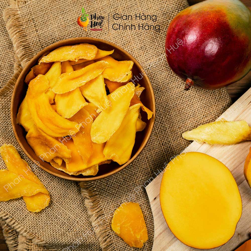 Xoài sấy dẻo chua ngọt Phan Huệ thơm ngon không đường 100g 300g 500g - Ô Mai Phan Huệ