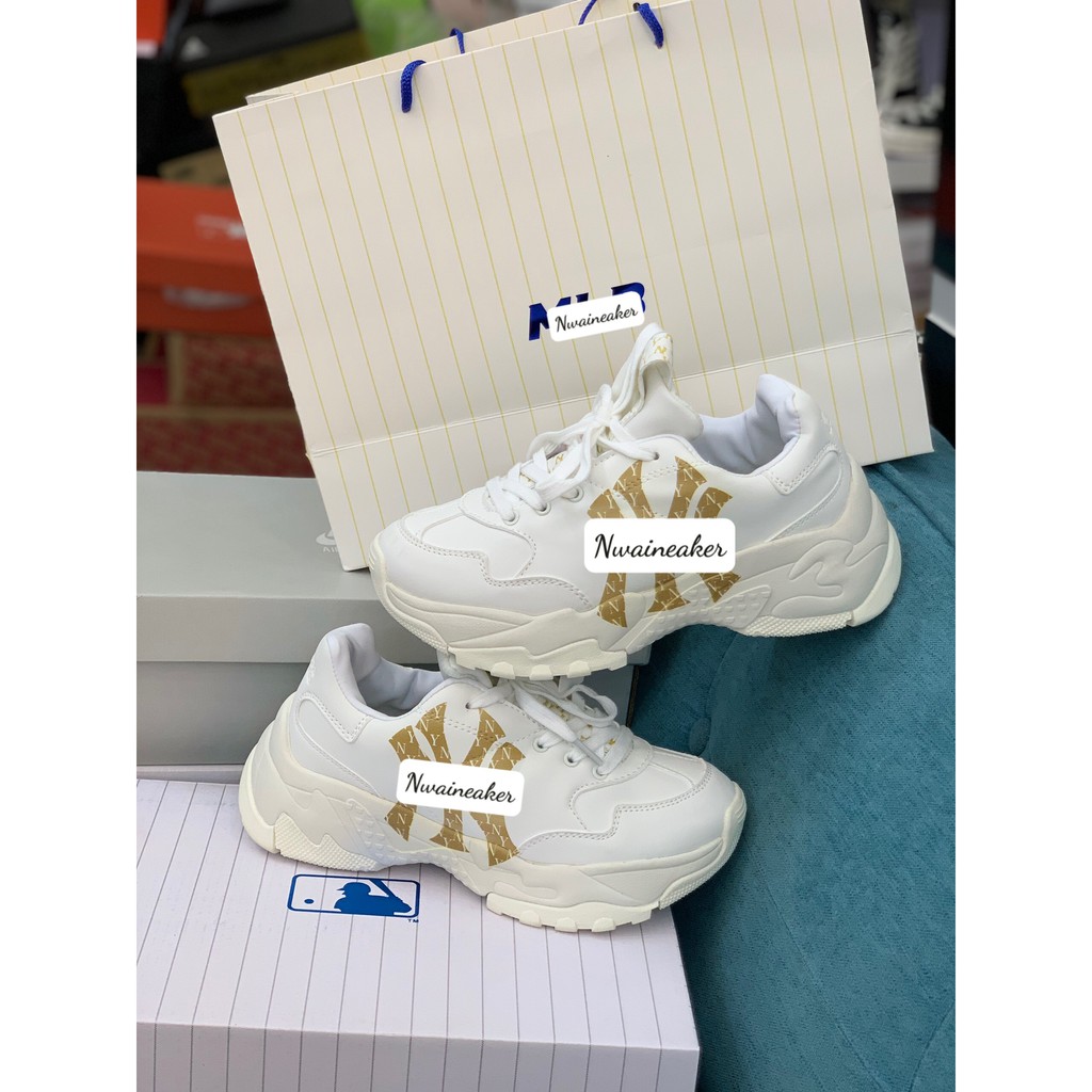 (Full Box) Giày Mờ.LBê NY Vàng Chạy Chữ