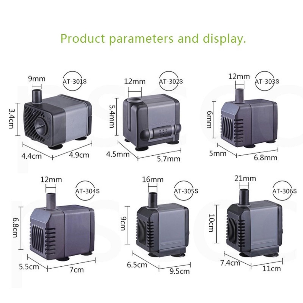 Bơm ATMAN 301s-302s-303s-304s-305s-306s siêu bền cho bể cá, hồ cá