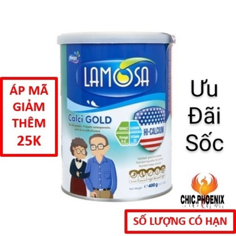 [ Giảm Sốc ] Sữa bột Lamosa Calci Gold lon 400g