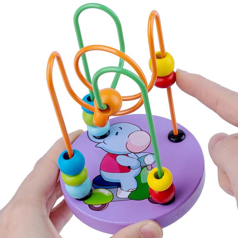 Đồ Chơi Gỗ Luồn Hạt - Giáo Cụ Montessori Giúp Bé Rèn Kiên Nhẫn, Tinh Mắt & Khéo Léo