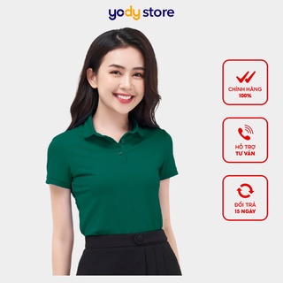 Áo polo nữ trơn YODY chất liệu cotton mềm mịn thoáng mát thấm hút mồ hôi APN5388