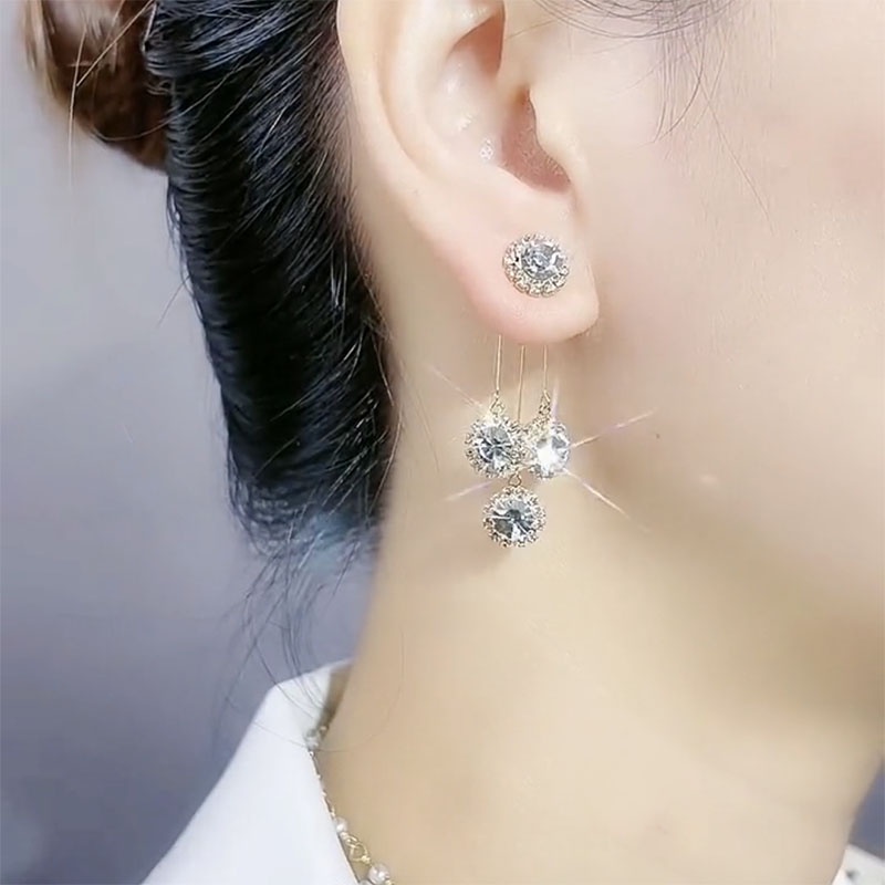 Bông Tai Mạ Bạc 925 Hình Hoa Tua Rua Xinh Xắn Phong Cách Hàn Quốc