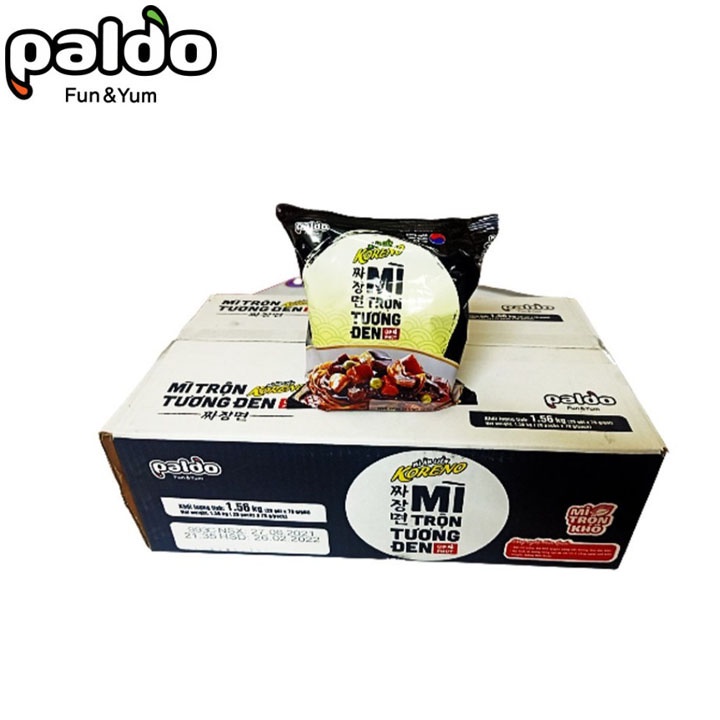 Thùng Mì Trộn Tương Đen Koreno Mì Tương Đen Hàn Quốc 78gr ( Thùng 20gói )