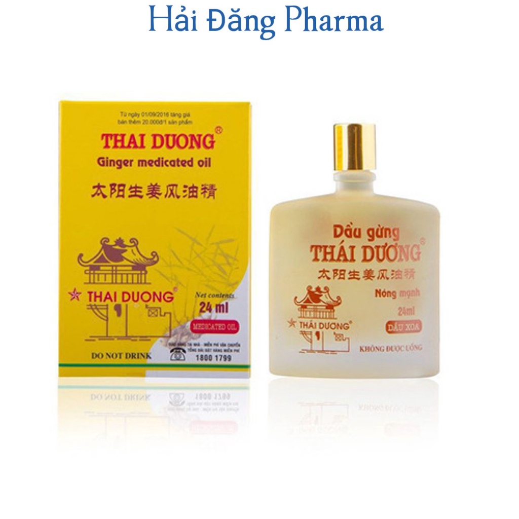 Dầu gừng Thái Dương massage giảm đau nhức Chai 24ml (Hàng chính hãng)
